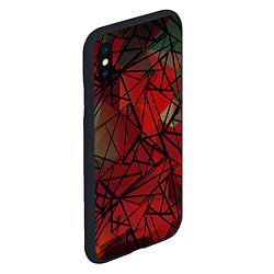 Чехол iPhone XS Max матовый Абстрактный геометрический, цвет: 3D-черный — фото 2