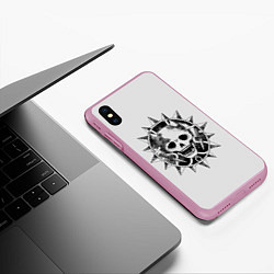 Чехол iPhone XS Max матовый Killer Queen JoJo, цвет: 3D-розовый — фото 2