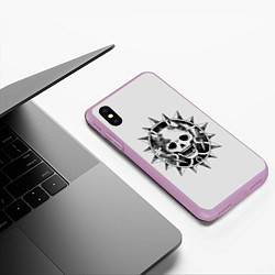Чехол iPhone XS Max матовый Killer Queen JoJo, цвет: 3D-сиреневый — фото 2
