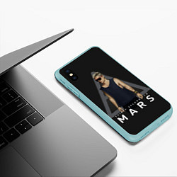 Чехол iPhone XS Max матовый Джаред Лето Jared Leto Z, цвет: 3D-мятный — фото 2