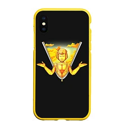 Чехол iPhone XS Max матовый Прощай, Бруно JoJo, цвет: 3D-желтый
