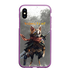 Чехол iPhone XS Max матовый BIOMUTANT БИОМУТАНТ Z, цвет: 3D-фиолетовый