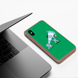 Чехол iPhone XS Max матовый Неугомонный Сквиртл, цвет: 3D-коричневый — фото 2