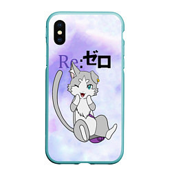 Чехол iPhone XS Max матовый Пак Re: Zero Фамильяр Эмилии, цвет: 3D-мятный