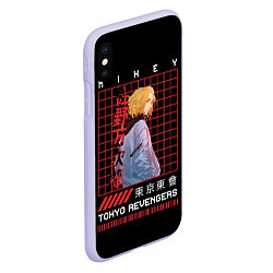 Чехол iPhone XS Max матовый Майки Тосва токийские мстители, цвет: 3D-светло-сиреневый — фото 2