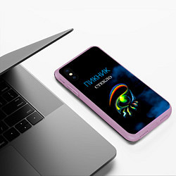 Чехол iPhone XS Max матовый Пикник СТЕКЛО, цвет: 3D-сиреневый — фото 2