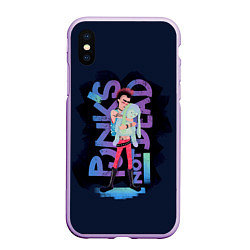 Чехол iPhone XS Max матовый Punk whith toy, цвет: 3D-сиреневый