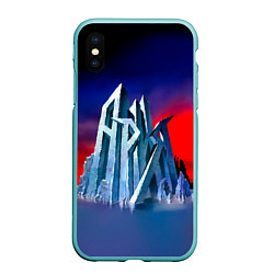 Чехол iPhone XS Max матовый Ария - Мания величия, цвет: 3D-мятный