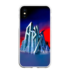 Чехол iPhone XS Max матовый Ария - Мания величия, цвет: 3D-белый