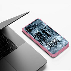 Чехол iPhone XS Max матовый Группа Ария, цвет: 3D-малиновый — фото 2