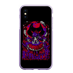 Чехол iPhone XS Max матовый Trio BabyMetal, цвет: 3D-светло-сиреневый