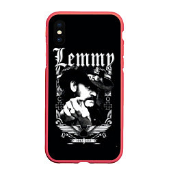 Чехол iPhone XS Max матовый RIP Lemmy, цвет: 3D-красный