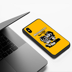 Чехол iPhone XS Max матовый Motorhead x Cuphead, цвет: 3D-черный — фото 2