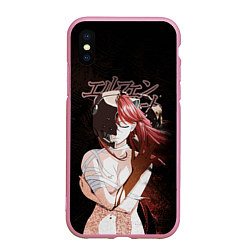 Чехол iPhone XS Max матовый Люси Эльфийская песнь, цвет: 3D-розовый