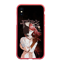 Чехол iPhone XS Max матовый Люси Эльфийская песнь, цвет: 3D-красный