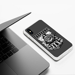 Чехол iPhone XS Max матовый TARAKANY! ALIVE & KICKING XXV, цвет: 3D-белый — фото 2