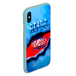 Чехол iPhone XS Max матовый ACDC - The Razor’s Edge, цвет: 3D-мятный — фото 2