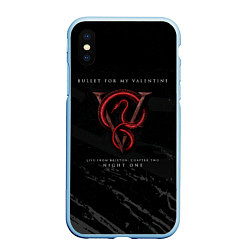 Чехол iPhone XS Max матовый Live From Brixton: Chapter Two - Bullet for My Val, цвет: 3D-голубой