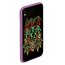 Чехол iPhone XS Max матовый Slayer, цвет: 3D-фиолетовый — фото 2