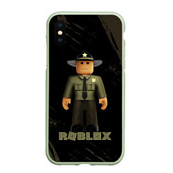 Чехол iPhone XS Max матовый ШЕРИФ РОБЛОКС Z, цвет: 3D-салатовый