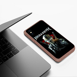 Чехол iPhone XS Max матовый Megadeth, цвет: 3D-коричневый — фото 2