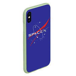 Чехол iPhone XS Max матовый Space X, цвет: 3D-салатовый — фото 2