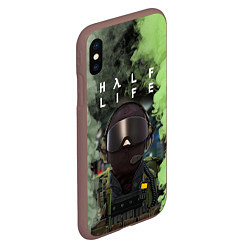 Чехол iPhone XS Max матовый Opposing Force Half-Life спина, цвет: 3D-коричневый — фото 2