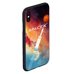 Чехол iPhone XS Max матовый Space X, цвет: 3D-черный — фото 2