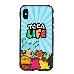 Чехол iPhone XS Max матовый Toca Life World, цвет: 3D-черный