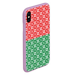 Чехол iPhone XS Max матовый Беларусь алатырь, цвет: 3D-сиреневый — фото 2