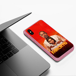 Чехол iPhone XS Max матовый Антон и Диего Кастильо FC6, цвет: 3D-малиновый — фото 2