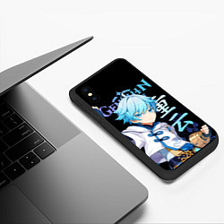 Чехол iPhone XS Max матовый Чжун Юнь Genshin Impact, цвет: 3D-черный — фото 2
