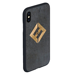 Чехол iPhone XS Max матовый Concrete and Gold - Foo Fighters, цвет: 3D-черный — фото 2