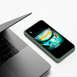 Чехол iPhone XS Max матовый The Sickness - Disturbed, цвет: 3D-темно-зеленый — фото 2
