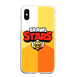 Чехол iPhone XS Max матовый BRAWL STARS - БРАВЛ СТАРС, цвет: 3D-белый