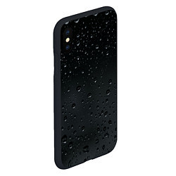 Чехол iPhone XS Max матовый Ночной дождь, цвет: 3D-черный — фото 2