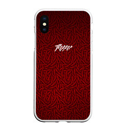 Чехол iPhone XS Max матовый Chili Pepper, цвет: 3D-белый