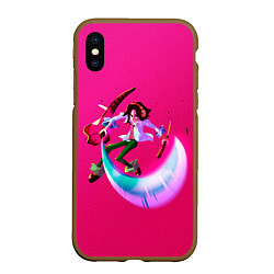 Чехол iPhone XS Max матовый Shaman King here, цвет: 3D-коричневый