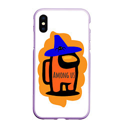 Чехол iPhone XS Max матовый Among Halloween, цвет: 3D-сиреневый