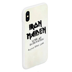 Чехол iPhone XS Max матовый Live at Donington - Iron Maiden, цвет: 3D-белый — фото 2