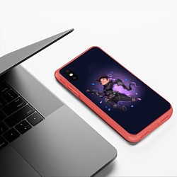 Чехол iPhone XS Max матовый Межпространственный боец, цвет: 3D-красный — фото 2