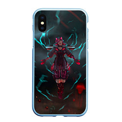 Чехол iPhone XS Max матовый The Eye of the Storm, цвет: 3D-голубой