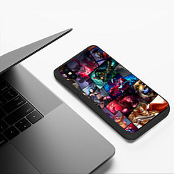 Чехол iPhone XS Max матовый Лига Легенд, чемпионы, цвет: 3D-черный — фото 2