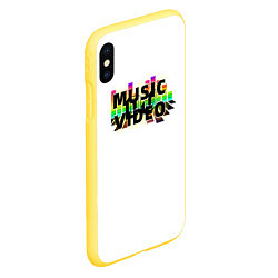 Чехол iPhone XS Max матовый Merch - DJ MUSICVIDEO, цвет: 3D-желтый — фото 2