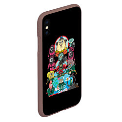 Чехол iPhone XS Max матовый Кальмар на дне океана, цвет: 3D-коричневый — фото 2