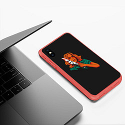 Чехол iPhone XS Max матовый Лори Хэллоуин, цвет: 3D-красный — фото 2