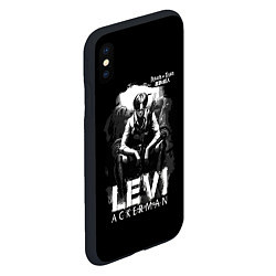 Чехол iPhone XS Max матовый LEVI ACKERMAN Attack on Titan, цвет: 3D-черный — фото 2