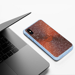 Чехол iPhone XS Max матовый Горячее блюдо на фоне АПВ 8 4 2 9, цвет: 3D-голубой — фото 2