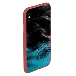 Чехол iPhone XS Max матовый Распад красок, цвет: 3D-красный — фото 2