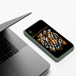 Чехол iPhone XS Max матовый Happy New Year 2022, цвет: 3D-темно-зеленый — фото 2